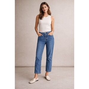 Everlane 90s Cheeky Jean Women Sz 25 Crop Medium Wash Organic Cotton